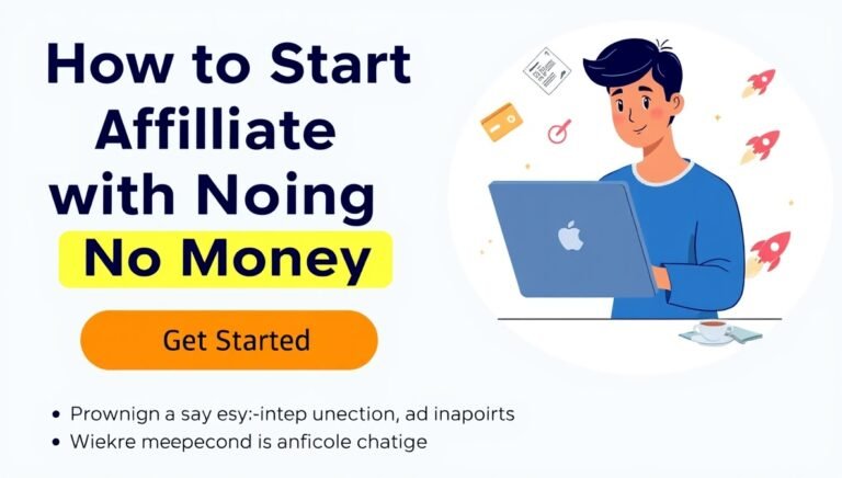 how to start affiliate marketing with no money